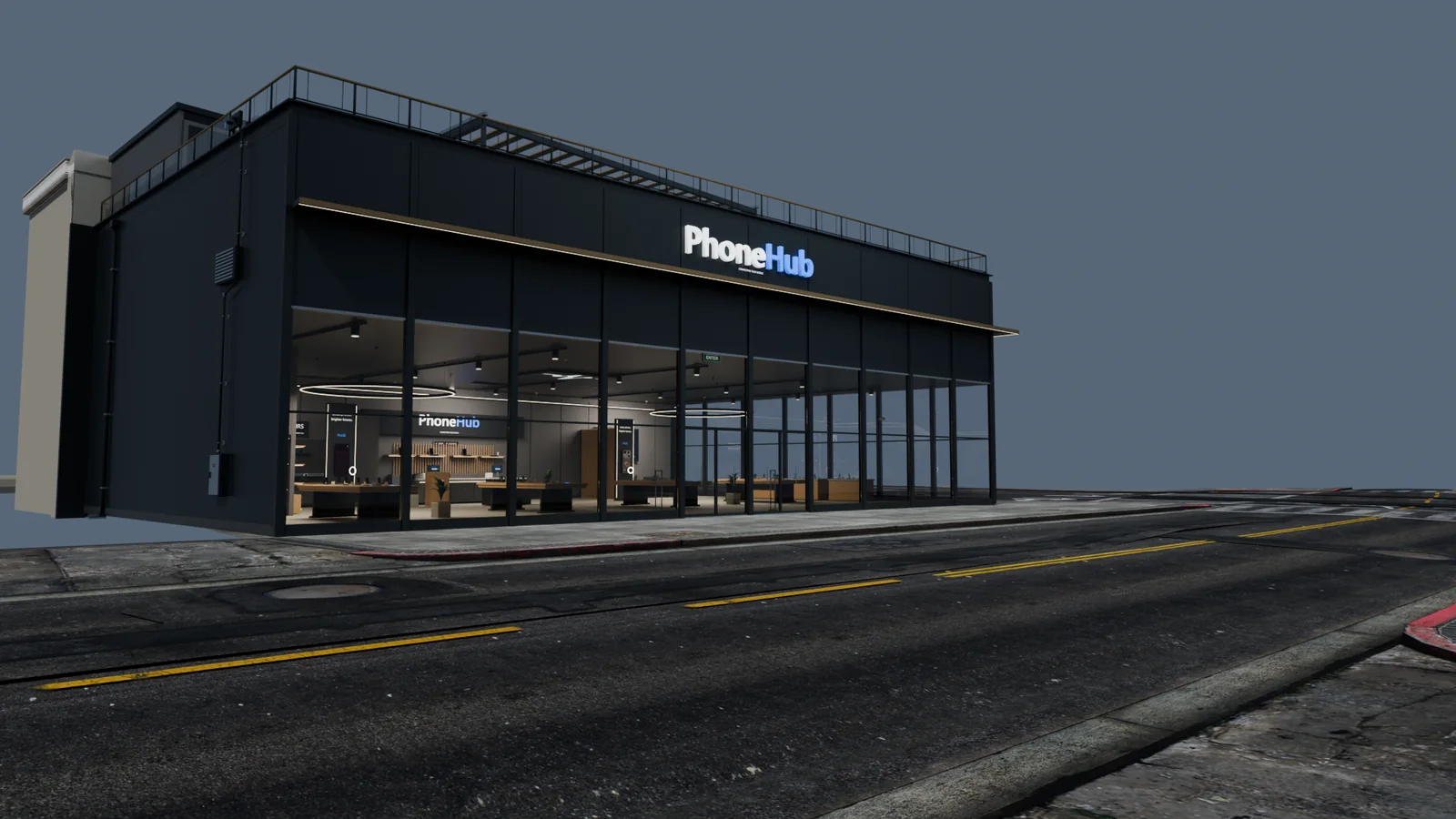 Het PhoneHub-gebouw aan Portola Drive.